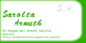 sarolta armuth business card